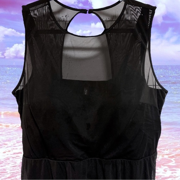 Torrid Black Underwire Short Mesh Overlay Swim Dress With Brief 3 (3XL) D/DD NWT - Picture 14 of 14